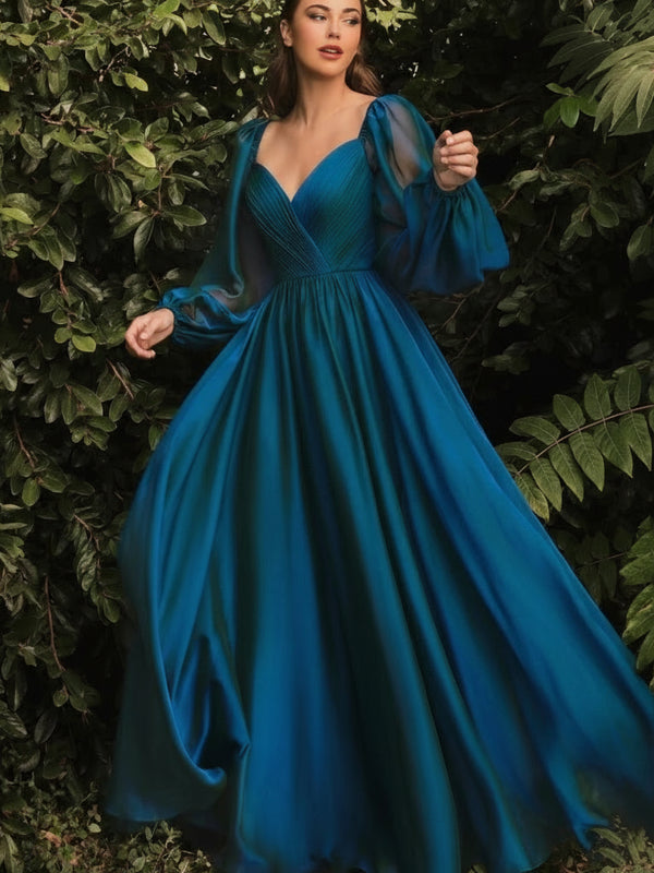 Elegant A-Line Evening Gown – Luxury Sleeveless Formal Dress with Appliqué for Women