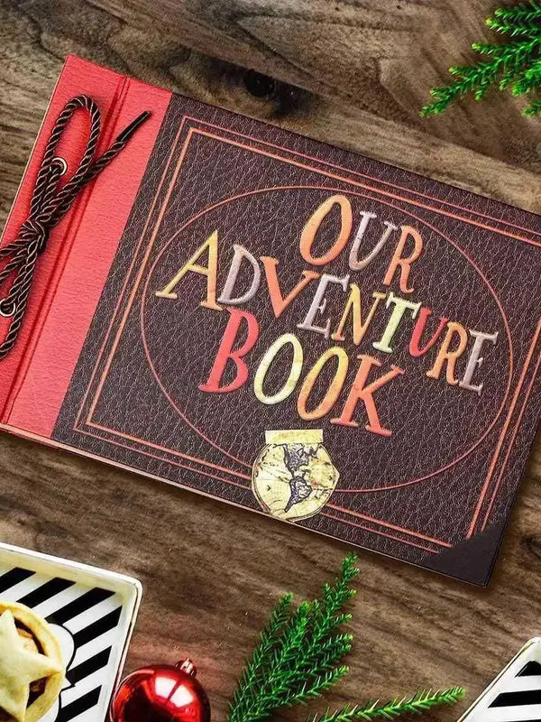 Elegant Wedding Anniversary Adventure Photo Album – Handmade Vintage Memory Scrapbook