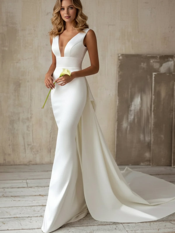 White Party Dress for Women – Pink High Waist Maxi Dress for Wedding, Prom, Bridesmaid | 2024 Summer Evening Gown